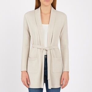 ☁️ Barefoot Dreams‎ CozyChic Ultra Lite Belted Cardigan Women’s M Ivory